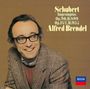Text: "Schubert Impromptus Op. 90, D. 899 Op. 142, D. 935 Alfred Brendel". Ein Mann mit Brille lächelt, darunter ein DECCA-Logo.