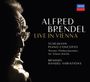 ALFRED BRENDEL LIVE IN VIENNA. Schumann Piano Concerto, Wiener Philharmoniker, Sir Simon Rattle. Brahms Handel Variations. Silhouette eines bärtigen Mannes.