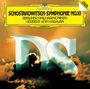 "Schostakowitsch-Symphonie No.10", "Berliner Philharmoniker", "Herbert von Karajan". Großes "DS" über Wolken.
