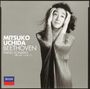 "Mitsuko Uchida, Beethoven Piano Sonatas Opp. 109, 110 & 111." Eine Person in emotionaler Pose. Decca-Logo unten links.