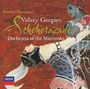 Text: "Rimsky-Korsakov", "Valery Gergiev", "Scheherazade", "Orchestra of the Mariinsky Theatre". Illustration: Tänzerin in buntem Gewand.