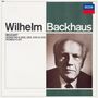 "Wilhelm Backhaus" steht in großen Buchstaben neben einem Porträt eines älteren Mannes. Oben rechts ist das Decca-Logo.