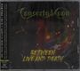 "CONCERTO MOON" steht in geschwungener Schrift oben, darunter "BETWEEN LIVE AND DEATH" fett hervorgehoben.