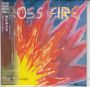 „ROSS FIRE“ in großen weißen Buchstaben. Illustration: Farbenfrohe Flammen vor einem blauen Hintergrund.