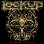 "LOCK UP" oben, "Brethren of the Pentagram" unten. Illustration: Schädel mit Hörnern, metallischer, finsterer Stil.