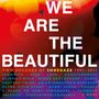 Text oben: "WE ARE THE BEAUTIFUL". Darunter: "TWO DECADES OF SHOEGAZE 1991-2011". Hintergrund in roten und orangen Tönen.