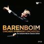 „BARENBOIM CHICAGO SYMPHONY ORCHESTRA The Complete Warner Classics Edition“, Mann dirigiert. Warner Classics Logo.