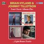 "BRIAN HYLAND & JOHNNY TILLOTSON Four Classic Albums Plus" zeigt vier Alben-Cover, oben ein Logo "2 CDs".