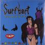Text: "Surfbort Reality Star". Illustration einer Frau in lila Outfit neben einem Pferd auf blauem Hintergrund.