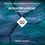"Royal Concertgebouw Orchestra, Anton Bruckner, Symphony No.7, Mariss Jansons." Hintergrund: Strukturiertes Dunkelgrün.