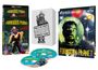 Ein "Forbidden Planet" Set mit zwei Discs, Poster und Buch mit Roboterabbildung. Enthält 4K HDR und Artworks.
