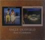 SALLY OLDFIELD: Zwei Alben-Cover "Easy" und "Celebration" auf braunem Hintergrund.