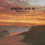 "SPIRITUAL JAZZ 19: WEST COAST U.S.A. PART I: 50s & 60s." Sonnenuntergang am Strand mit welligem Meer.