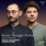 „Enescu · Honegger · Poulenc“, „Cello Sonatas“, „Basile Ausländer“, „Jansen Ryser“. Zwei Männer blicken ernst.