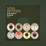 "Soul Revivers In the vaults of Hit Sound Vol. 1" und sechs Schallplatten mit verschiedenen Labels auf dunklem Hintergrund.