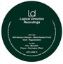 Schwarzer Kreis mit weißem Text: "Logical Direction Recordings", Tracknamen und Katalognummer. Oben stilisiertes "Ld"-Logo.