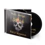 Text "Ricky Warwick" und "Fire & Vengeance". Cover: Totenkopf mit Krone und rotem Herz. CD-Hülle mit schwarzem Hintergrund.