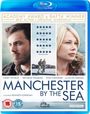 ACADEMY AWARD & BAFTA WINNER, MANCHESER BY THE SEA; Gesichter von zwei Personen, Casey Affleck links, Michelle Williams rechts.