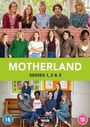 Im Bild steht: "MOTHERLAND SERIES 1, 2 & 3." Darunter Fotos von sieben Personen in verschiedenen Szenen.