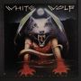 Text: "WHITE WOLF" oben, "STANDING ALONE" unten. Illustration eines Wolfes mit bedrohlichem Ausdruck und großen Zähnen.