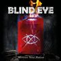 "BLIND EYE" und "Mistrust Your Nation" auf einem brennenden roten Benzinkanister mit einem weißen Symbol.