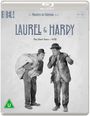 Aufschrift: "LAUREL & HARDY, The Silent Years – 1928". Zwei Männer in Anzügen agieren humorvoll. Blu-ray Hülle.