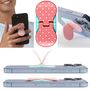 : zipgrips White Dots on Pink | 2 in 1 Handy-Griff & Aufsteller | Sicherer Griff | Halter für Smartphones | Perfekte Selfies | Ideal für Videos, Div.