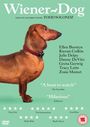 „Wiener-Dog“, Regie Todd Solondz. Ellen Burstyn, Kieran Culkin, Julie Delpy, Danny DeVito. Dackel auf grünem Hintergrund.