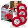 "Jim Reeves 100 Hits" mit einem Mann im roten Hemd, vier roten CDs und einem weiteren Porträt des Mannes.