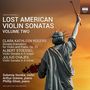 "Lost American Violin Sonatas Volume Two" mit Werken von Rogers, Stoessel und Chajes. Statue der Freiheit mit Violine.