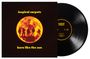 Text: "inspiral carpets", "burn like the sun".  
Illustration eines orange glühenden Sonnensymbols mit Silhouetten.