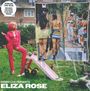 "Fabriclive presents Eliza Rose." Oben ein Kreis: "Download card inside includes exclusive Eliza Rose tracks." Frau in Pink steht neben einer Rutsche.