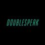 Text: "DOUBLESPEAK" in grüner, schmaler Schrift auf schwarzem Hintergrund.