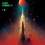 Texte: "ATJAZZ STARBASE 17". Eine futuristische Szenerie mit einem Turm, Planeten und einem kosmischen Hintergrund.