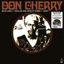 Oben steht "Don Cherry". Darunter "Blue Lake *** Dollar And Okay's Tunes *** East". Ein Musiker im Retro-Stil ist abgebildet.
