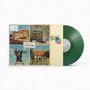 "Jardins Green Castle Park" steht auf einem Albumcover mit Collage aus vier historischen Gebäudebildern. Grüne Vinyl-Schallplatte.