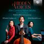"HIDDEN VOICES: 20th Century Italian Works for Double Bass, Antonio Mercurio, Mihaela Costea, Alice Baccalini." Drei Musiker mit Instrumenten.