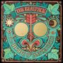 „THE BEATPACK“, „The House of Antiquities“; verspielte Illustration mit Pflanzen und symbolischen Grafiken.