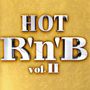 Text: "HOT R’n’B vol. II". Goldener Hintergrund, Text in glänzendem Stil gestaltet.