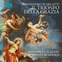 Text: "Alessandro Scarlatti - Il Trionfo della Grazia. Ensemble Céladon. Paulin Bündgen." 

Gemälde von Engeln und allegorischen Figuren in pastellfarbenen Gewändern.