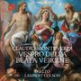 Text: "Claudio Monteverdi Vespro della Beata Vergine" und "InAlto Lambert Colson". Illustration von himmlischer Szene.