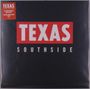 "Texas Southside" in großen Buchstaben. Schwarzer Hintergrund, rotes und weißes Design, erinnert an ein Albumcover.