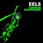Text oben rechts: "EELS COOKIE HAPPENED". Ein grünes Skelett spielt Basketball im Dunkeln.