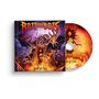 "Ross the Boss" und "Born of Fire". Ein CD-Cover und eine CD mit einem feuerspeienden Monster und einer Frau in Flammen.