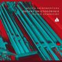 "Musica Sacromontana, Organy Świętogórskie, Julian Gembalski." Das Bild zeigt abstrakte Orgelpfeifen in Blau und Rot.