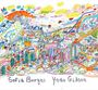 Text: "PUXE", "MEANS", "PULL". Unten steht "Sofia Borges" und "Yedo Gibson". Bunte, abstrakte Illustration.
