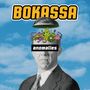 Text: „BOKASSA“, „anomalies“. Illustration: Mann im Anzug, dessen Kopf offen ist mit bunten, surrealen Kreaturen.
