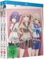 Die Vorderseite zeigt "A Couple of Cuckoos Volume 1" und FSK 12. Drei weibliche Anime-Figuren in Schuluniformen.