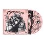 Texte: "The Monsters", "Off the road we go!", "Dope or dead". Illustration mit Musikern in Anzug und Instrumenten.