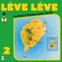 "Léve Léve", "Sao Tomé & Principe sounds 70s-80s", Karte der Inseln São Tomé und Príncipe, grüner Hintergrund.